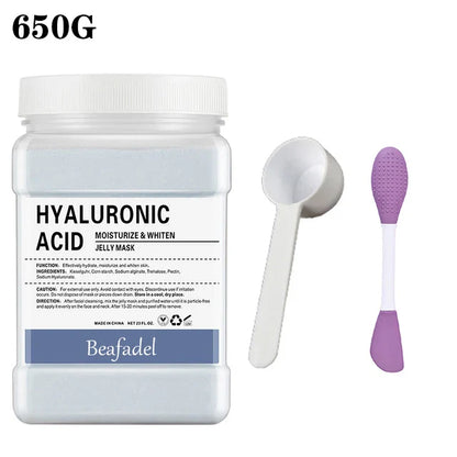 650g/200g Soft Hydro Jelly Mask Powder – DIY Hydrojelly Peel Off Masks with Hyaluronic Acid & Rose for Facial Skin Care