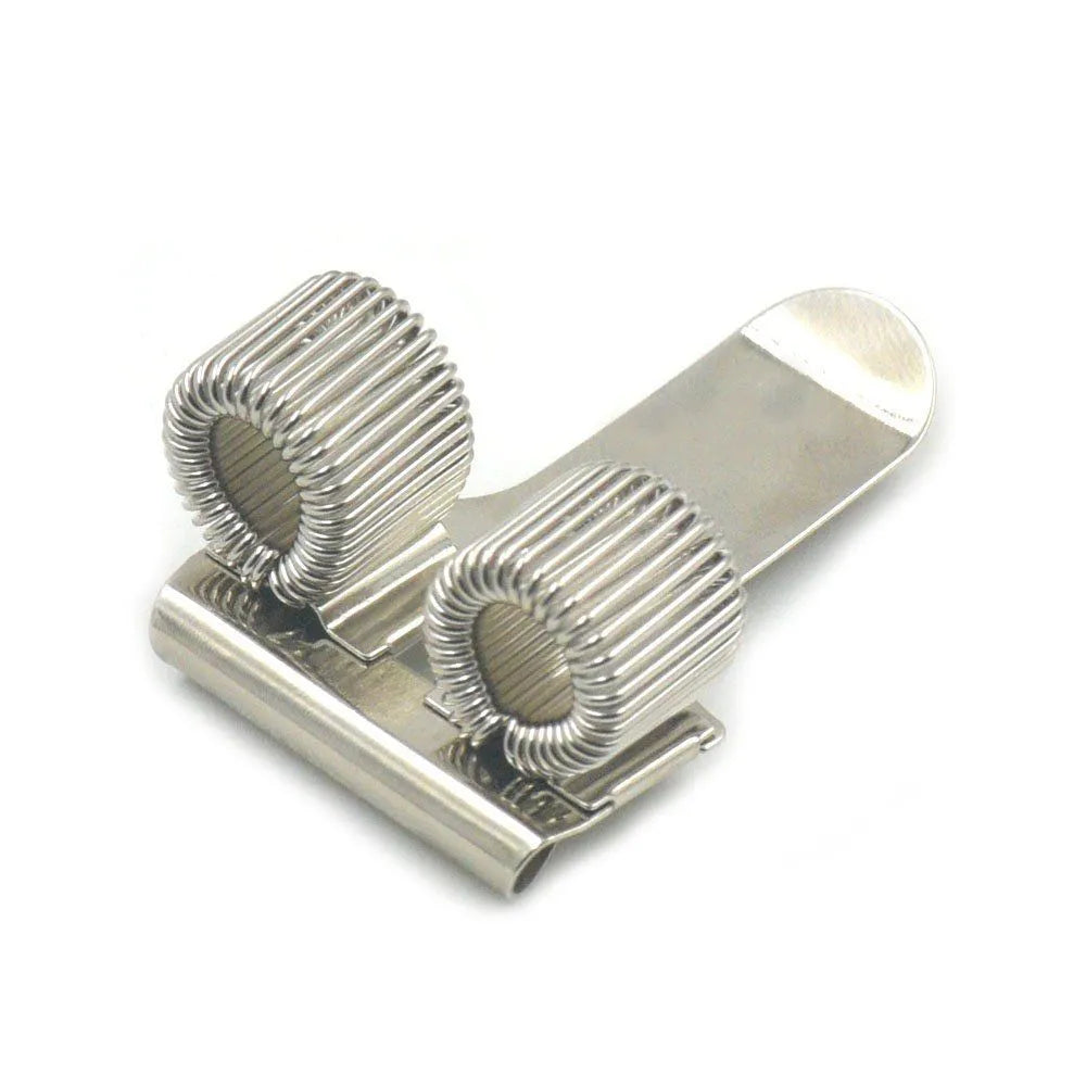 Metal Spring Pen Holder with Pocket Clip - Single/Double/Triple Hole, Portable Uniform Pen Holder for Doctors, Nurses, Office Supplies - 1PC