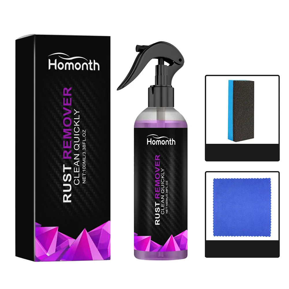 100ml Car Rust Inhibitor & Remover Spray – Derusting Solution for Car Wheel Hubs & Rust Removal Accessories