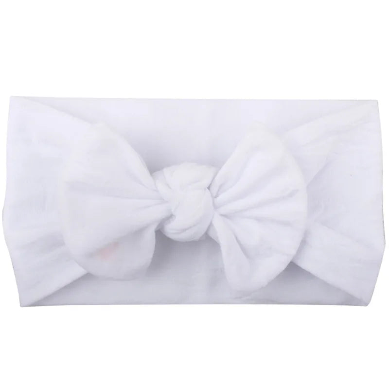 Baby Girls Rabbit Ear Bow Headband – Soft Knot Hairband for Newborns, Infants & Toddlers Photo Props
