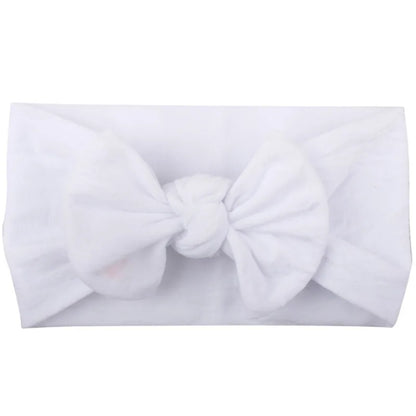 Baby Girls Rabbit Ear Bow Headband – Soft Knot Hairband for Newborns, Infants & Toddlers Photo Props