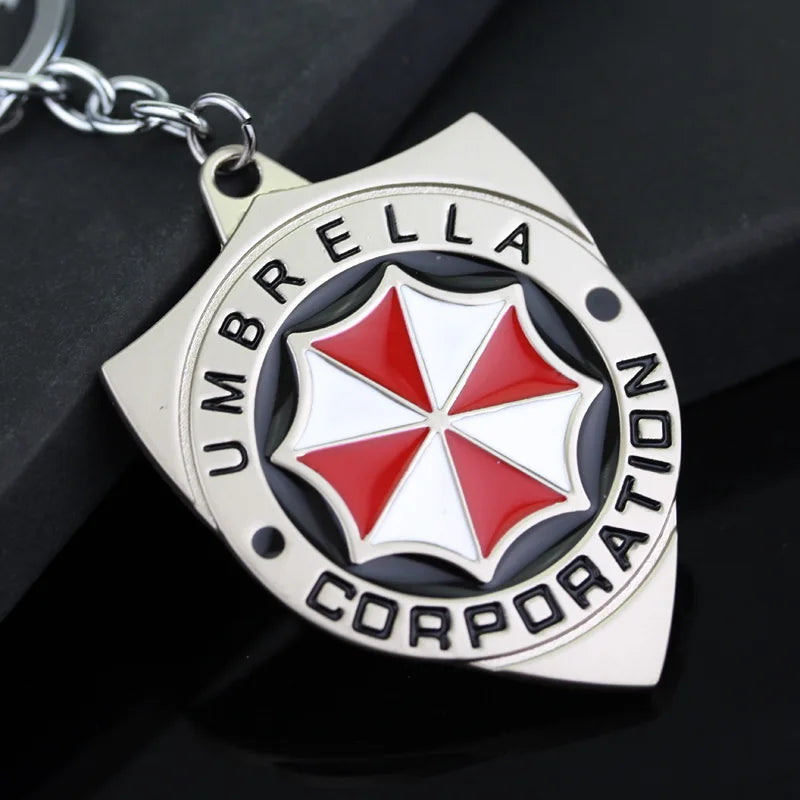 Umbrella Raccoon Logo Keychain Pendant – Metal Necklace Keyring Fashion Bag & Clothing Accessory (2024 New Design)