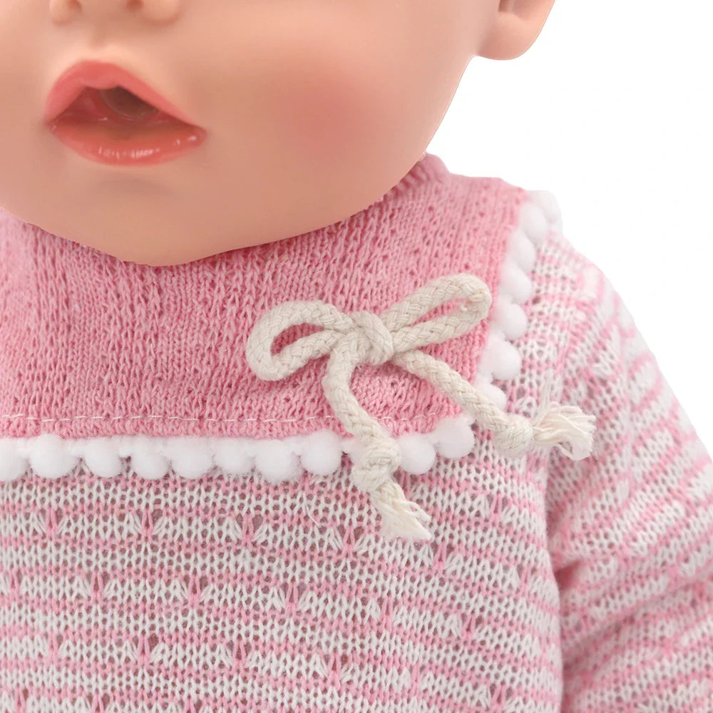 Baby Born Doll Clothes Set – Cute Jumpers, Rompers & Shoes for 13-18 Inch Newborn Dolls, Festival & Birthday Gift