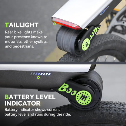 Electric Bike Conversion Kit — 31-Mile Range Pedal Assist with 12V 10AH Battery, 15.5MPH, Tool-Free Installation