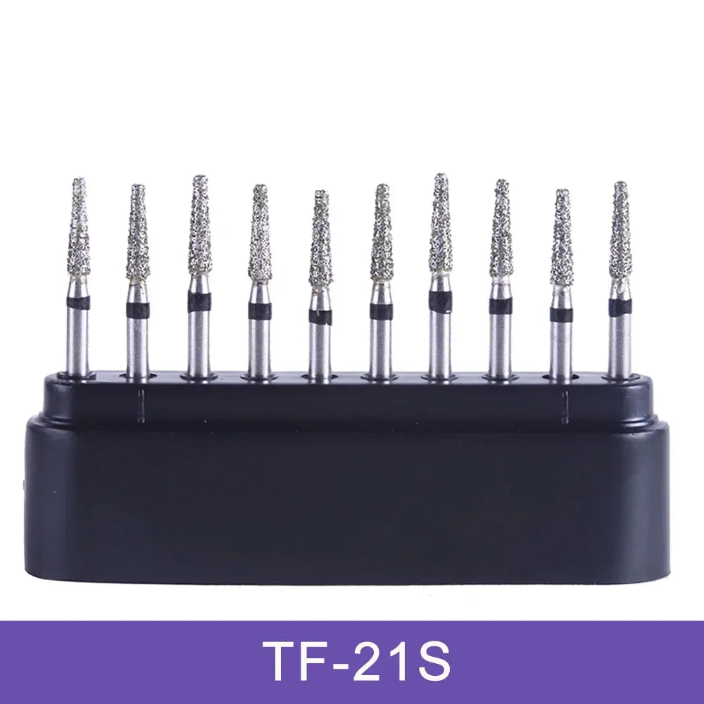 AZDENT Dental Diamond Burs Kit – Multiple Models with Black Storage Box for High-Speed Handpiece