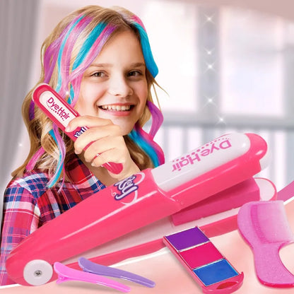 Children's Simulated Hair Dyeing Stick Set - DIY Hair & Makeup Tools, Girls' Hair Accessories & Toy Gifts