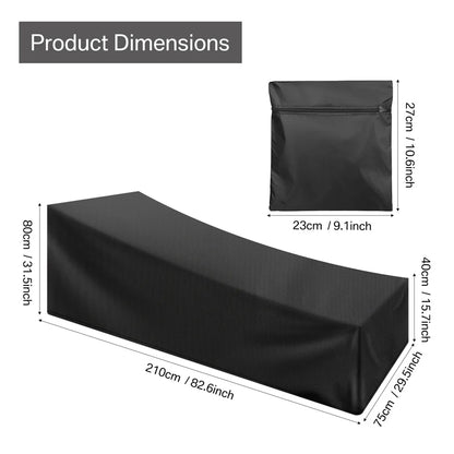1/2 Pack Waterproof Chaise Lounge Covers - Outdoor Patio Chair Protection, Weather and Sun Resistant Furniture Cover