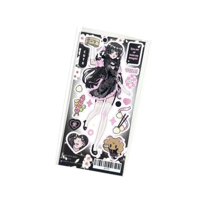 Cute Cartoon Angel & Demon Girl Stickers – DIY Scrapbook, Planner & Diary Decorative Stickers
