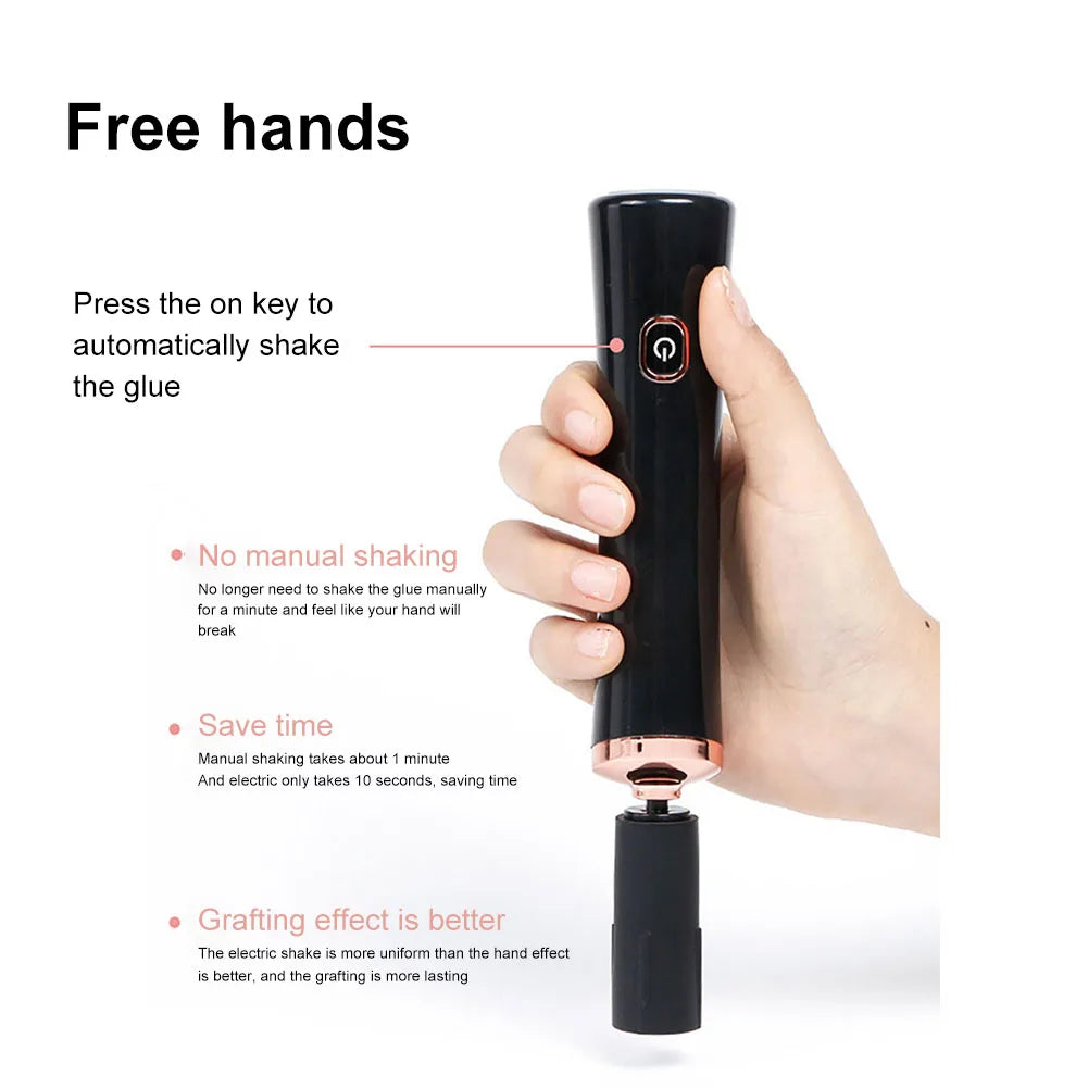 USB Rechargeable Eyelash Glue Shaker Electric - Wake-Up Device for Nail Polish Tattoo Ink Pigment Liquid Shaking Machine, Makeup Tools