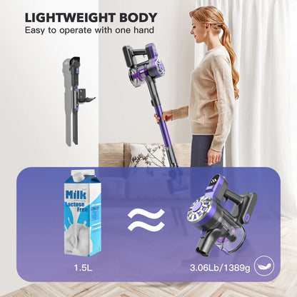 GOOVI V07 Cordless Handheld Vacuum Cleaner - 100KPA Suction Power, 180W, 0.9L Dust Cup, for Pet and Home Cleaning