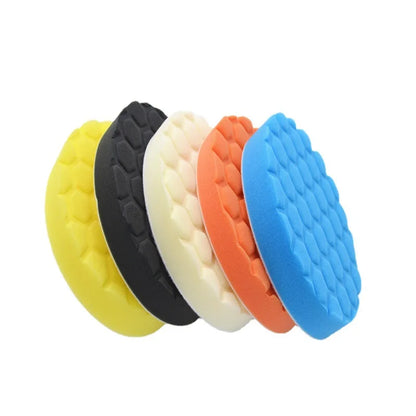 3/5/7-Inch Car Polishing Disc 8pcs Set — Self-Adhesive Buffing, Waxing, and Wool Pads for Car Polisher with Drill Adapter