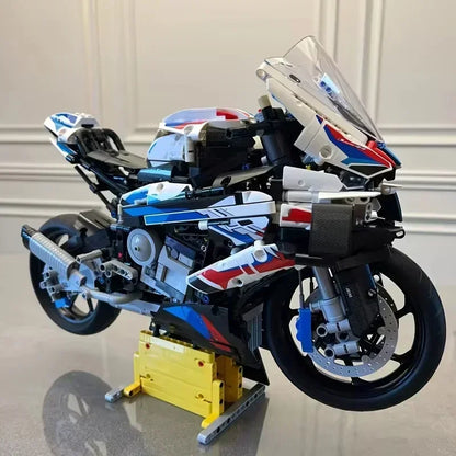 New Motorcycle Building Blocks – Simulation Model, Assembly Decoration Toy for Boys, Educational Creature Gift