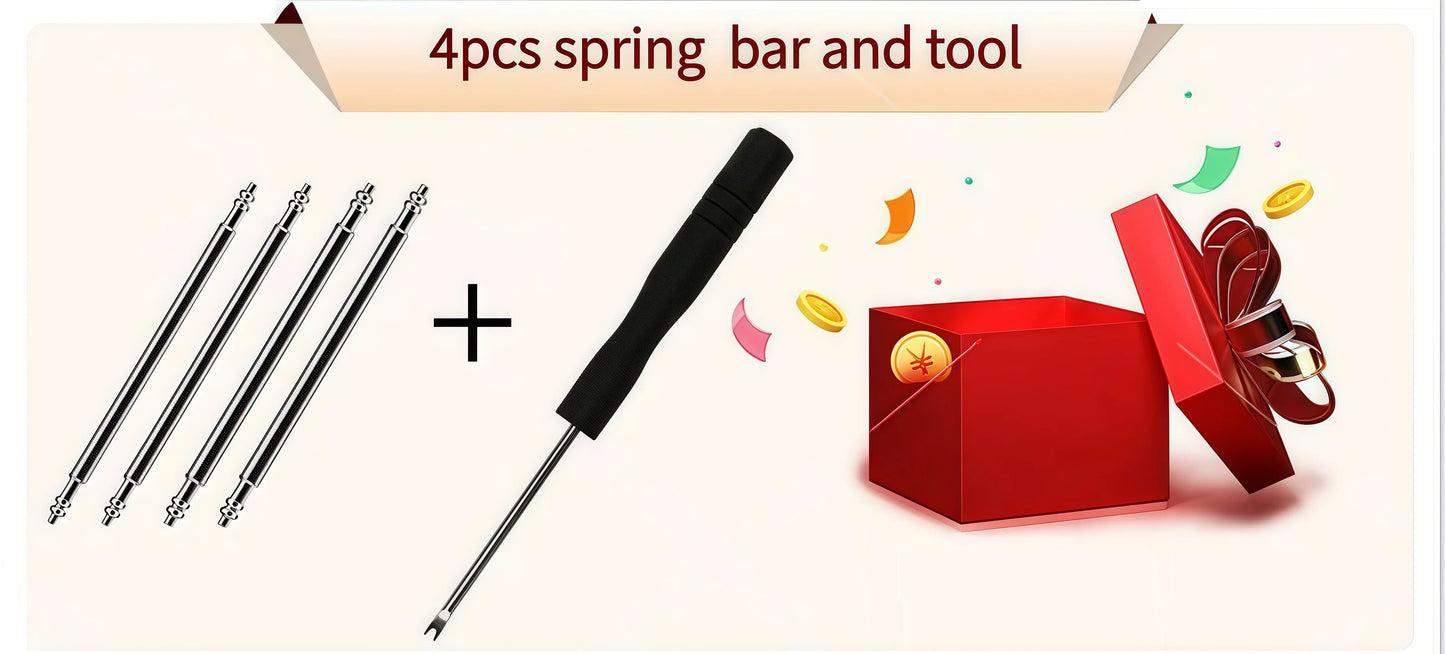 Genuine Leather Watch Band 20mm 22mm 24mm — Vintage Cowhide Strap with Deployment Clasp for Samsung Galaxy Watch 3/4