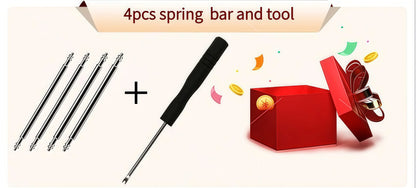 Genuine Leather Watch Band 20mm 22mm 24mm — Vintage Cowhide Strap with Deployment Clasp for Samsung Galaxy Watch 3/4