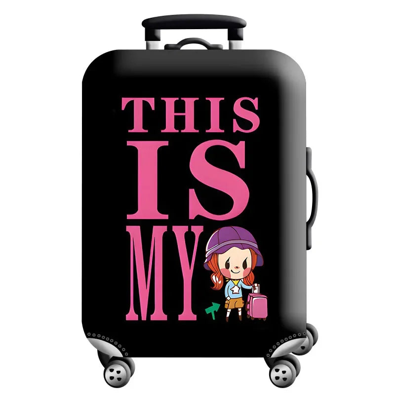 Stretch Fabric Luggage Cover — Dustproof Suitcase Protector for 18-32 Inch Travel Bags