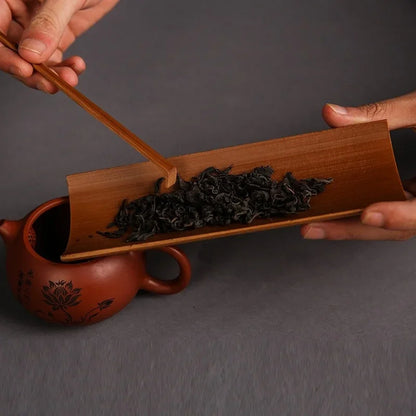 3/4/5Pcs Carbonized Bamboo Tea Set – Tea Clip, Teaspoon & Needle Pliers for Tea Ceremony