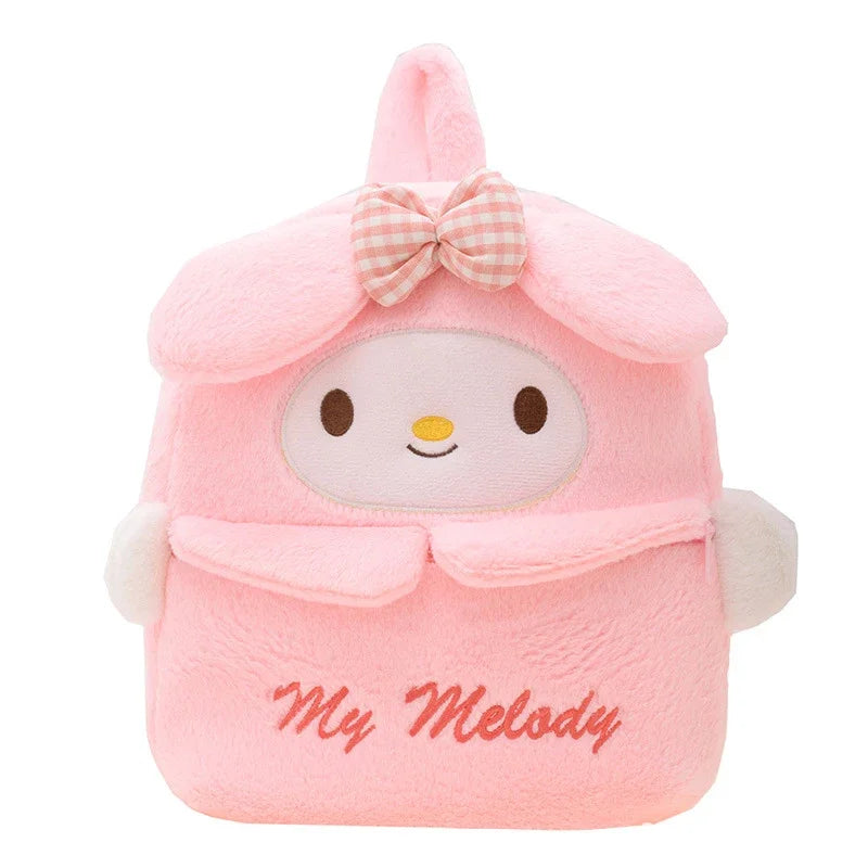 Kuromi & Cinnamoroll Plush Backpack — Cute Cartoon Soft Daypack for School, Travel & Daily Use