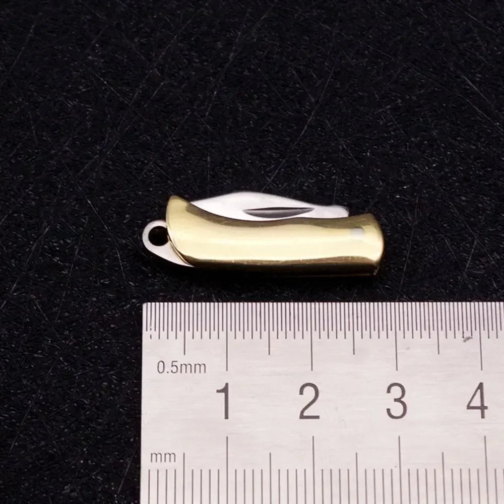 Stainless Steel Folding Knife Keychain - Multifunctional Portable Paring, Unboxing & Utility Tool