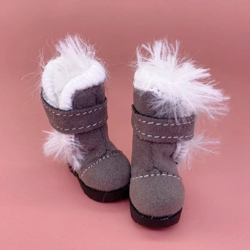 Tilda 3.2cm Doll Boots – 1/8 Mini Leather Shoes for Blythe, Azone & BJD Dolls, Casual Doll Accessories