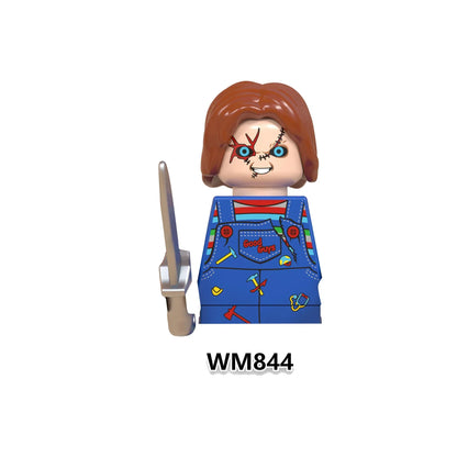 Horror Movie Action Figure Building Blocks – M3gan, Nun & Ash Terrifier Halloween Toy Gift