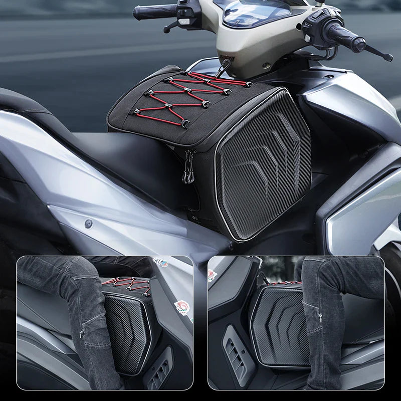 Motocentric Waterproof Motorcycle Helmet Bag - Multifunctional Rear Seat Backpack, High Capacity for Riders