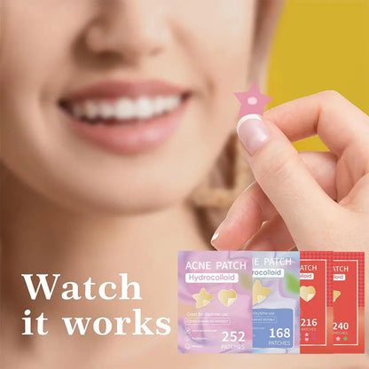 Colorful Star Pimple Patches – Invisible Acne Spot Stickers for Skin Care, Concealer & Makeup Tools