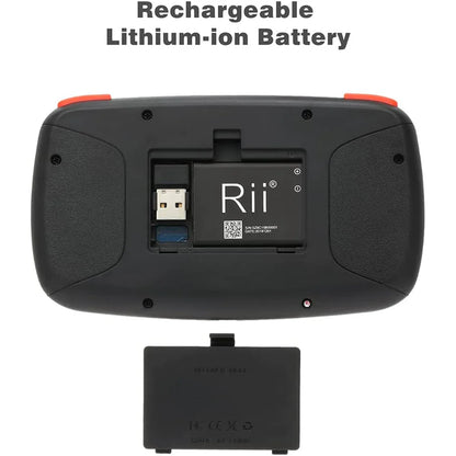 Rii i4 Mini BT Wireless Keyboard with Touchpad - 2.4GHz Backlit Mouse Remote for Windows, Android TV Box, and Smart TV