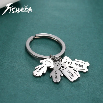 Personalized Kids & Family Keychain – Custom Name Key Chain for Mother’s Day, Couples, Boys, Girls, Pets, Mom, Dad, Baby Gift