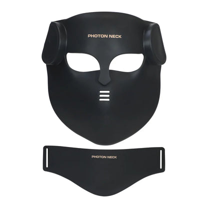 8-Color LED Red Light Therapy Face Mask - Silicone Photon Skincare Mask with Neck Coverage for Wrinkles & Acne
