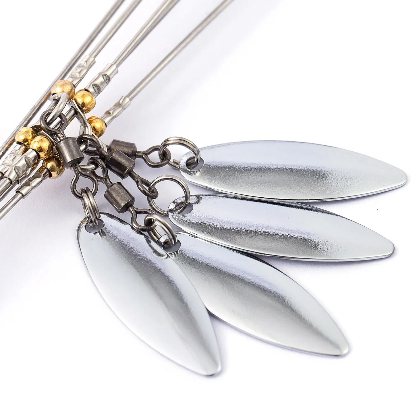 Bassdash Umbrella Fishing Lure Rig: 5-Arm Alabama Rig with Head Swimming Bait - Ideal for Bass Fishing Groups, Snap Swivel Spinner (18g)