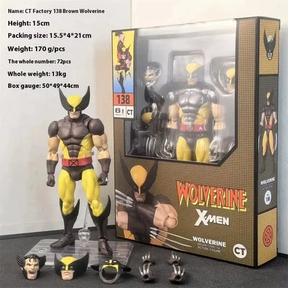 CT Toys Mafex 096/138 Wolverine Figure – Comic Version X-Men Anime PVC Action Figurine Model, Collectible Statue & Gift