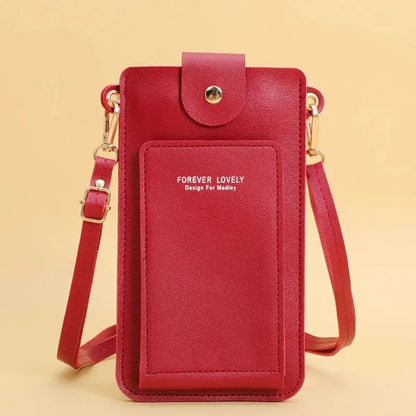 Women's Soft Leather Wallet & Touch Screen Phone Purse – Crossbody Shoulder Bag Handbag