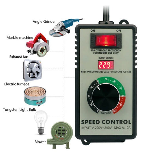 Angle Grinder Speed Controller Switch for Hand Drill & Polishing Fan - Stepless Motor Speed Control for Industrial Automation