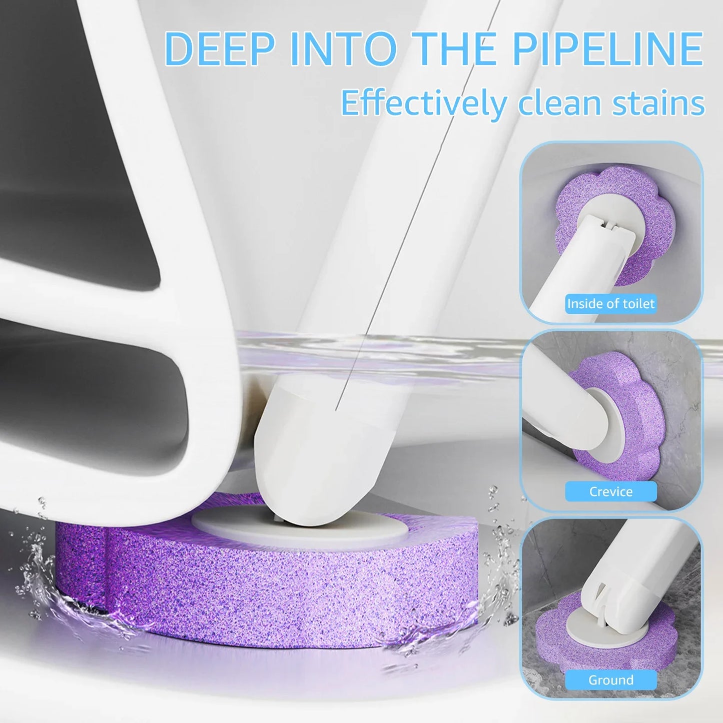 18/36Pcs Disposable Toilet Brush Kit - Wall-Mounted Bathroom Cleaning Tool with Long Handle & Refill WC Accessories