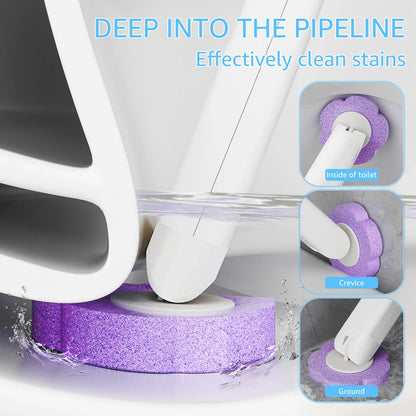 18/36Pcs Disposable Toilet Brush Kit - Wall-Mounted Bathroom Cleaning Tool with Long Handle & Refill WC Accessories