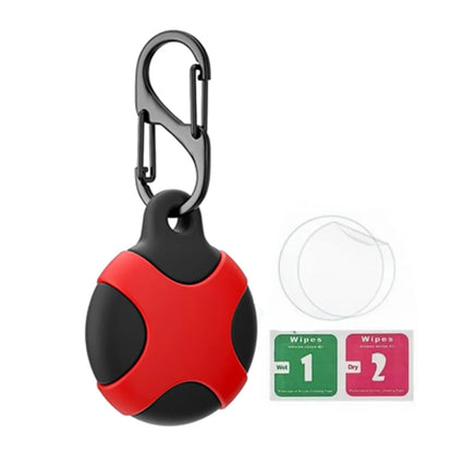 Airtag Holder Keychain — Genuine Leather Handmade Case, Scratch-Resistant Key Ring for Dog Collar & Luggage Cover