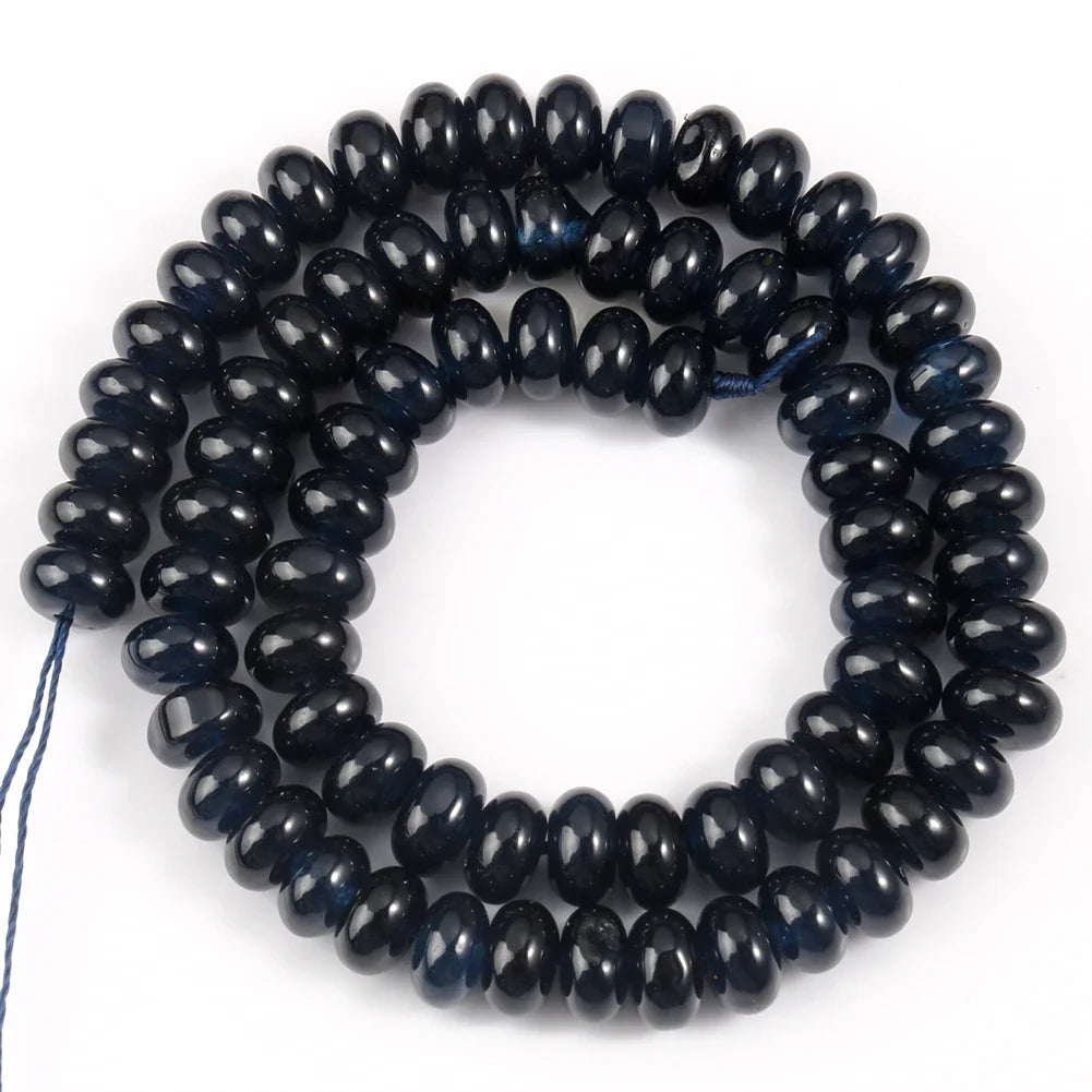Natural Stone Rondelle Beads - 5x8mm Tourmaline, Citrine & Quartz Loose Beads for DIY Bracelets