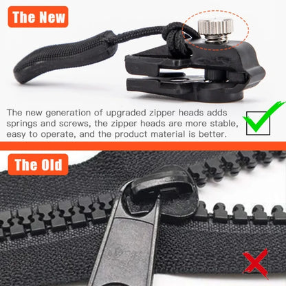 3 Size Zipper Repair Kit – DIY Removable Zipper Pull Head Replacement Tool Set for Instant Fixing of Broken Zippers & Sewing Repairs