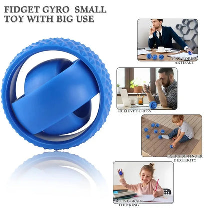 3D Printed Rotating O-Shaped Fidget Ball – Universal Gyroscope Toy for Anxiety Relief & Stress Decompression