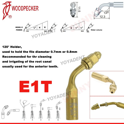 Woodpecker Dental Scaler Tips – Ultrasonic Tooth Cleaning, Endo & Perio Scaling Tips, Fit EMS UDS Scaler Handpiece