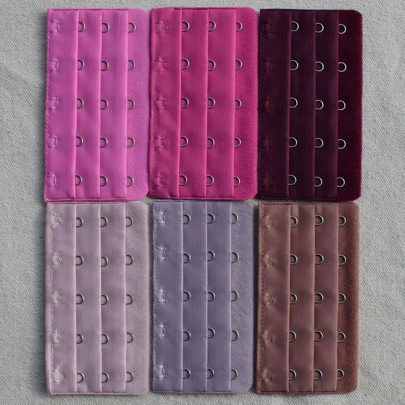 2PCS/4PCS Strap Extender Set – 3-Hook, 5-Row Adjustable Candy Color Bra Extenders for Women