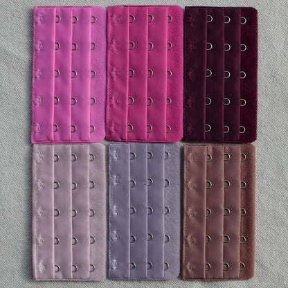 2PCS/4PCS Strap Extender Set – 3-Hook, 5-Row Adjustable Candy Color Bra Extenders for Women