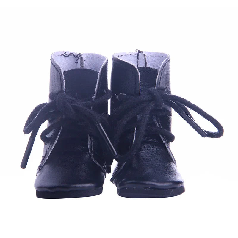 5CM Doll High-Top Boots – PU Shoes for 14.5" American & Paola Reina Dolls, 1/6 BJD Blythe & EXO Doll Accessories