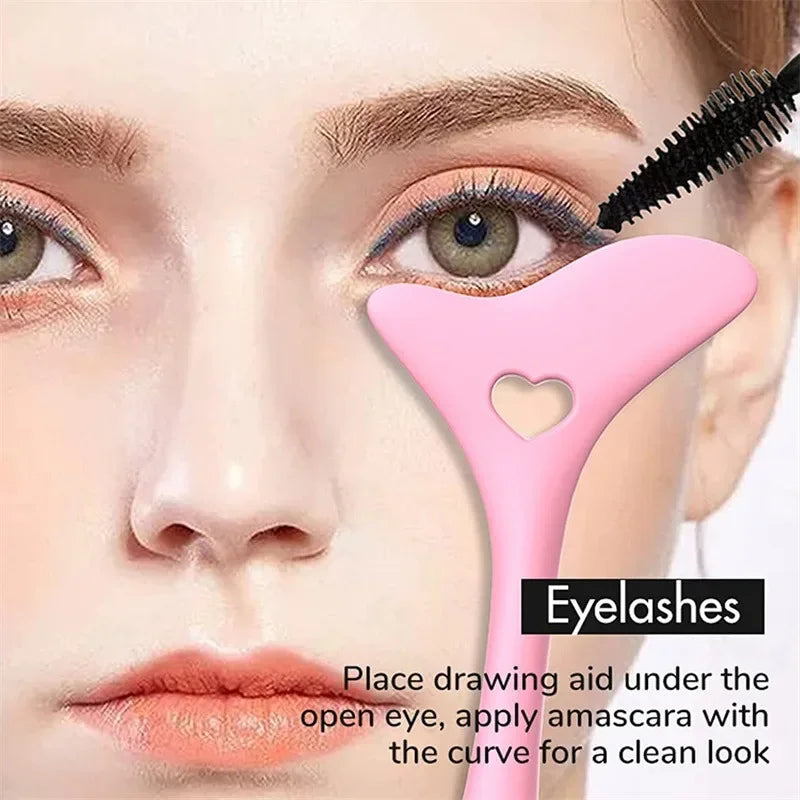 Multi-Functional Eyeliner Stencil - Wing Tips & Lipstick Aid, Reusable Silicone Makeup Tools