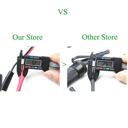 Car Battery Terminal Clip-On Adapter – 12V Cigarette Lighter Power Socket for Camping