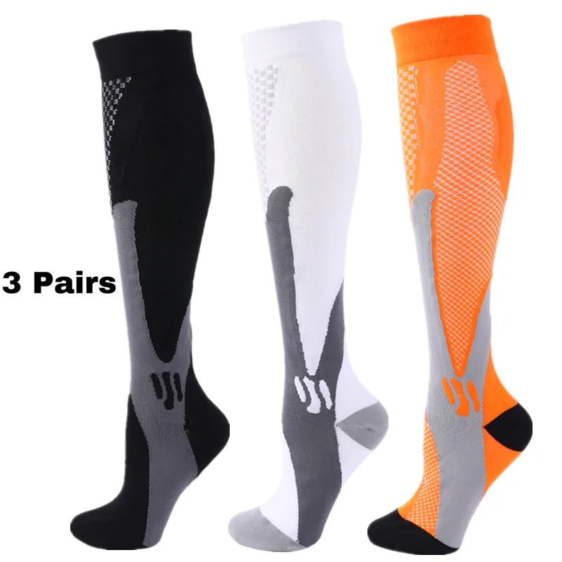 3 Pairs Compression Socks 30 mmHg — S-XXL Medical Socks for Edema, Diabetes & Varicose Veins
