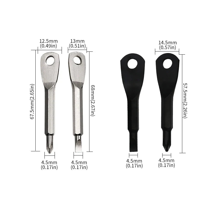 Portable Phillips Slotted Screwdriver Key Ring: Multi Mini Pocket Repair Tool Gadget