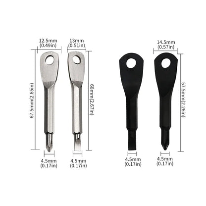 Portable Phillips Slotted Screwdriver Key Ring: Multi Mini Pocket Repair Tool Gadget