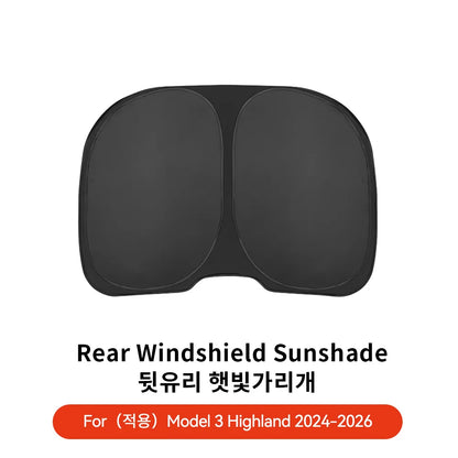 Tesla Model 3/Y Highland Juniper 2026 Side Window Sunshade with Suction Cups – Car Sun Protection Cloth Cover Accessory