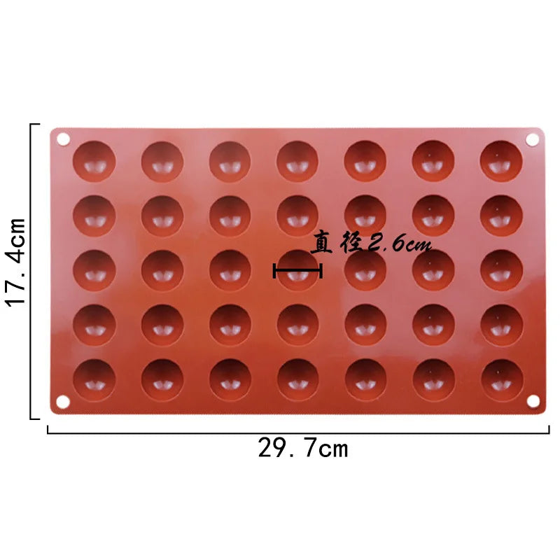 Semi-Sphere Silicone Mold — Half-Ball Chocolate, Candy, Mousse & Pastry Baking Tool for Fat Bombs